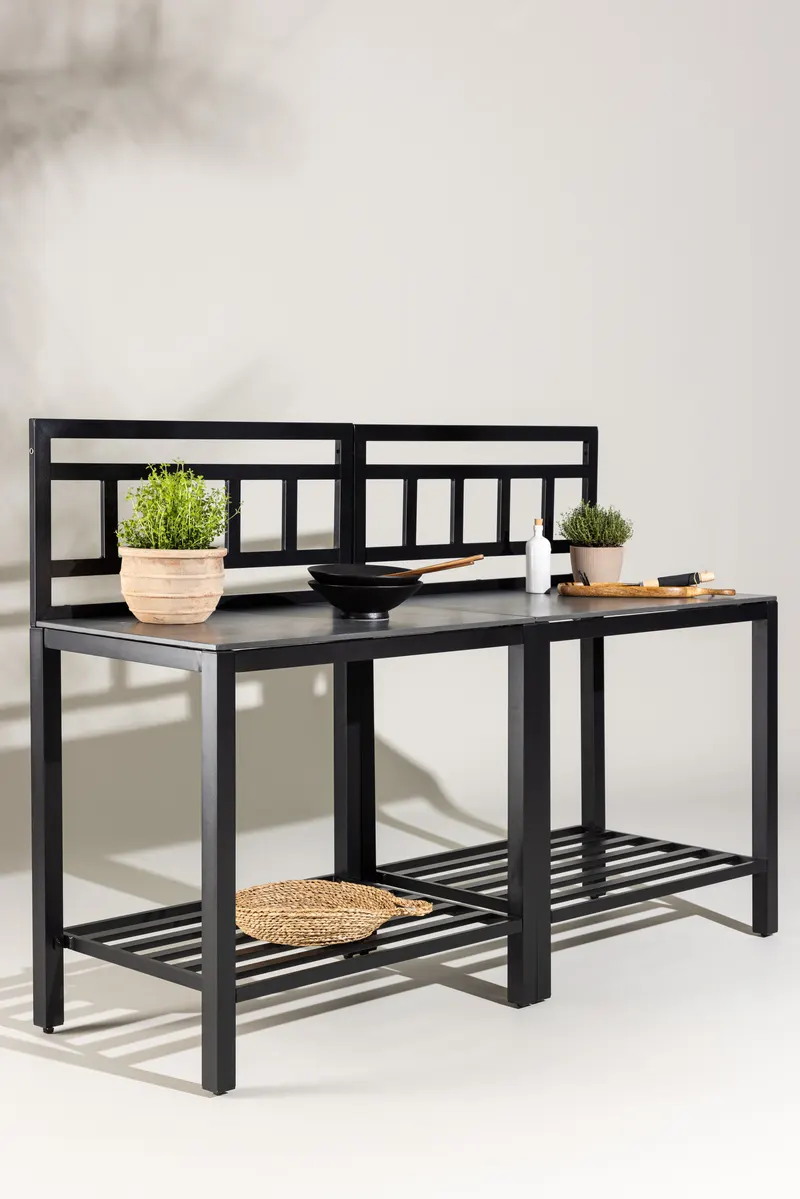 Alicante Outdoor-Küchenmodul mit Steinplatte, im Wohnraum, Ansicht 8