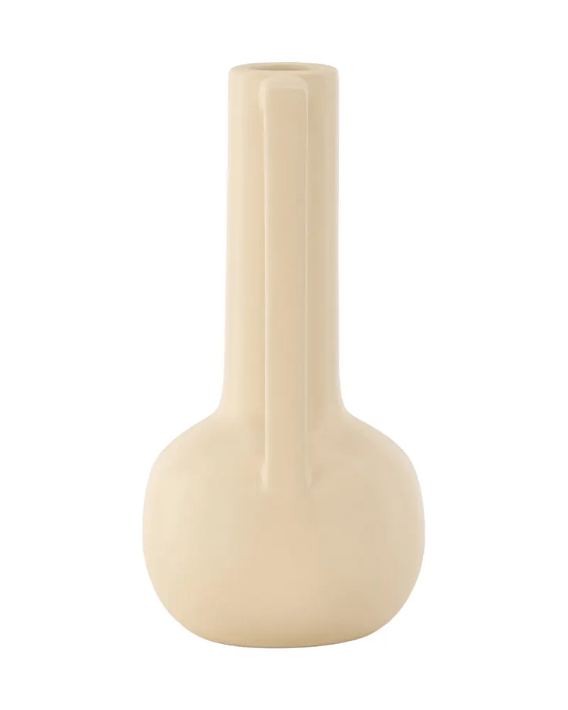 Allis Vase aus Steinzeug mit Kugelbauch, langem Hals und Henkel in Gelb, Ansicht 7