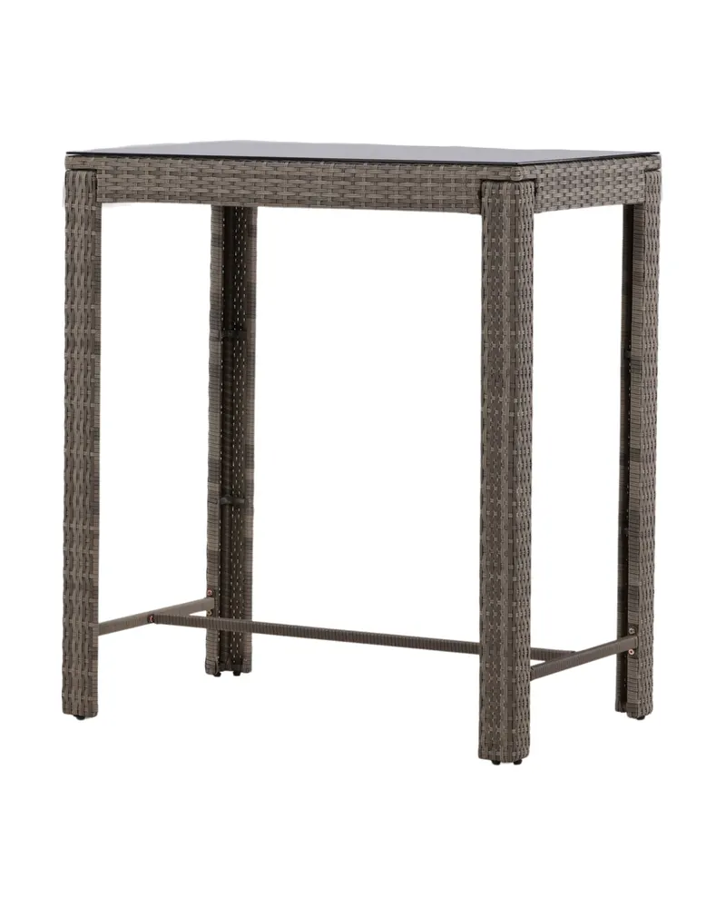 Alo Bistrotisch in Barhöhe mit Glasplatte, 100 × 60 cm