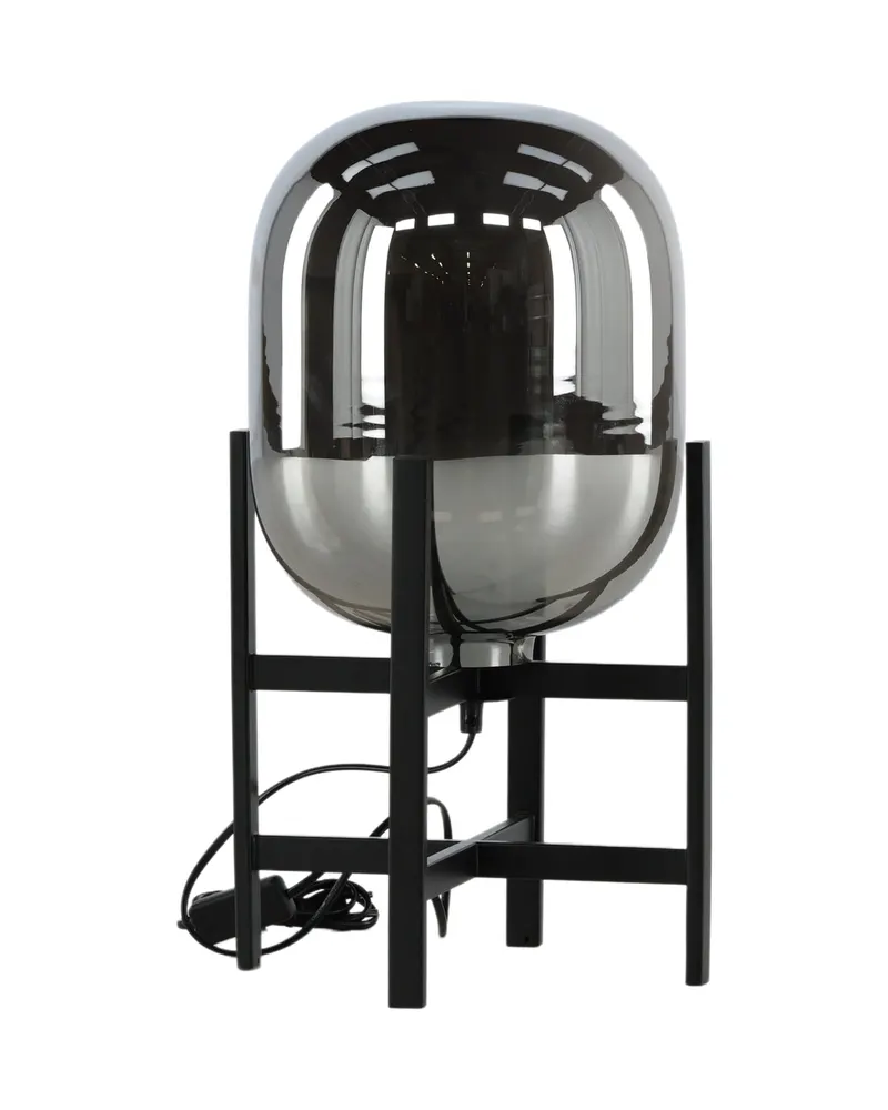 Altair Tischlampe mit Spiegeleffekt-Schirm auf Stahlgestell, Ansicht 3