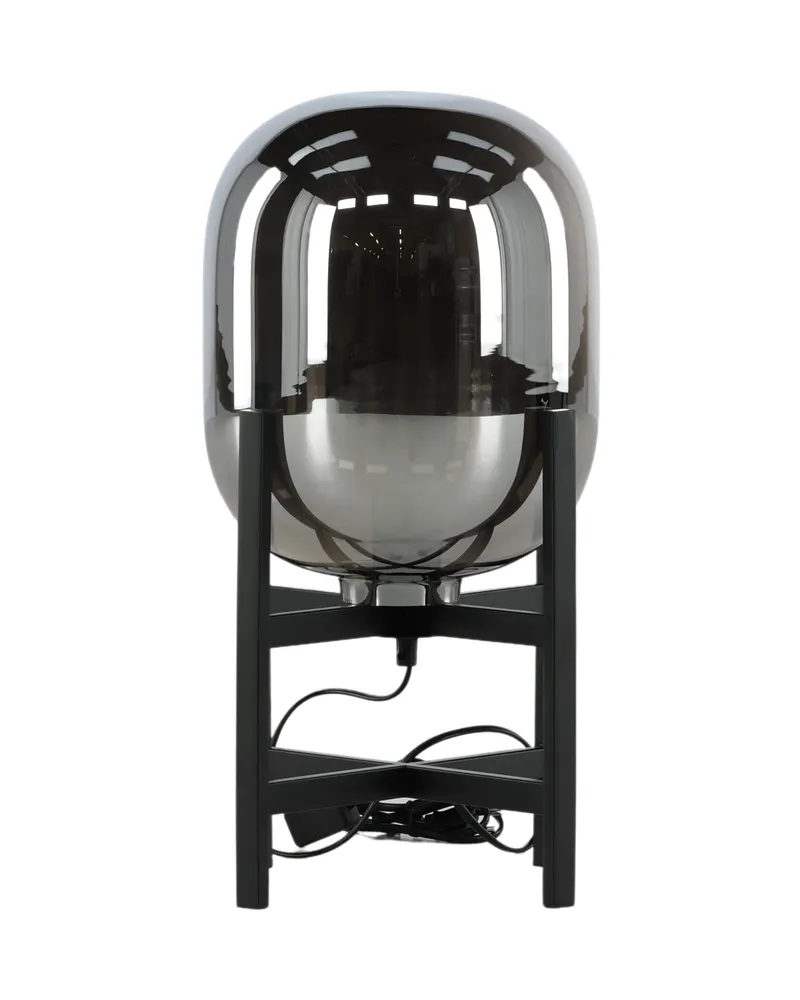 Altair Tischlampe mit Spiegeleffekt-Schirm auf Stahlgestell, Ansicht 4