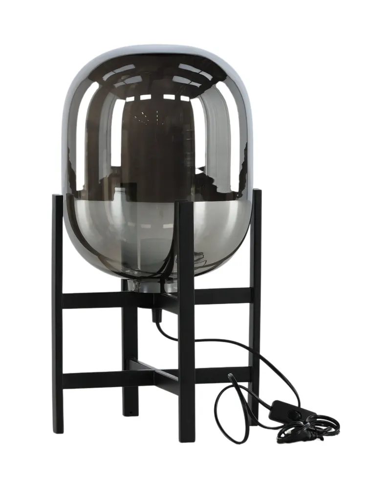 Altair Tischlampe mit Spiegeleffekt-Schirm auf Stahlgestell, Ansicht 8