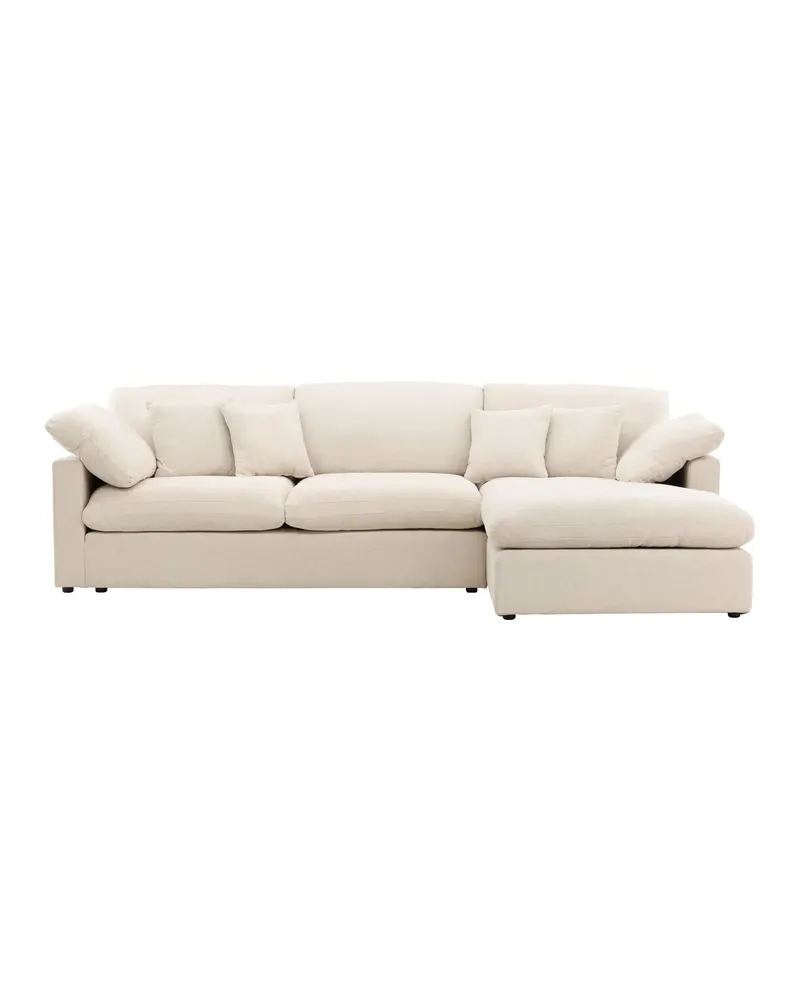 Amalfi Ecksofa mit Recamiere in Beige, Ansicht 1