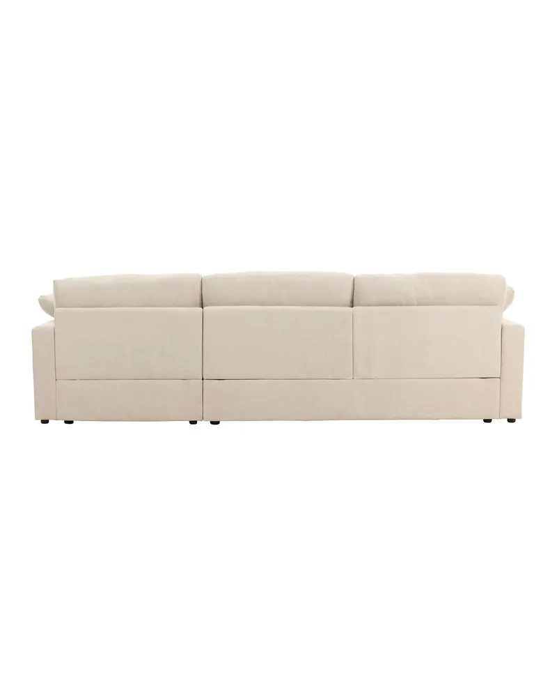 Amalfi Ecksofa mit Recamiere in Beige, Ansicht 9