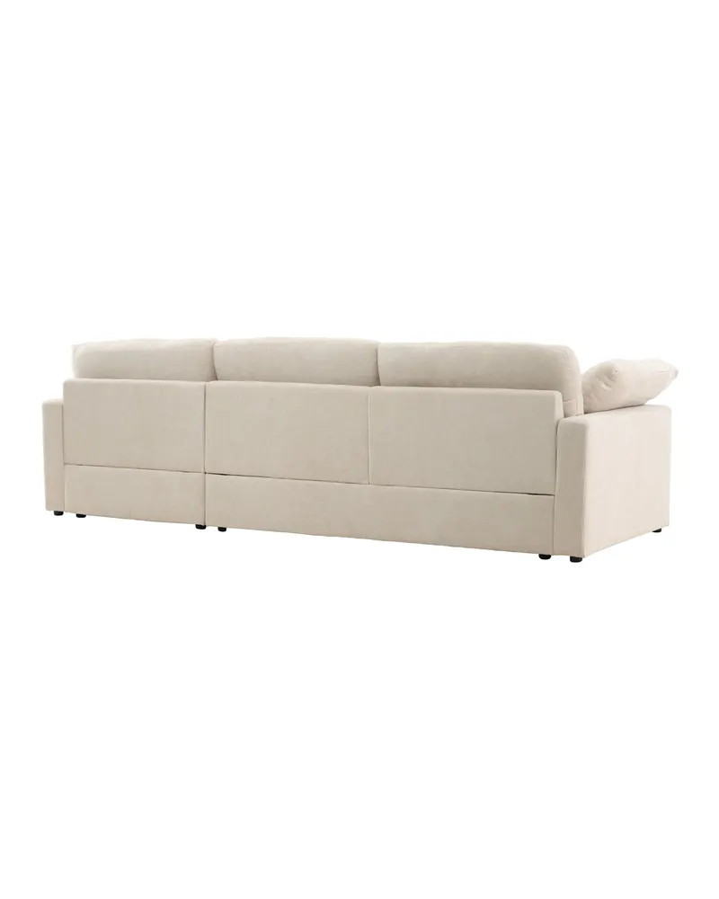 Amalfi Ecksofa mit Recamiere in Beige, Ansicht 10