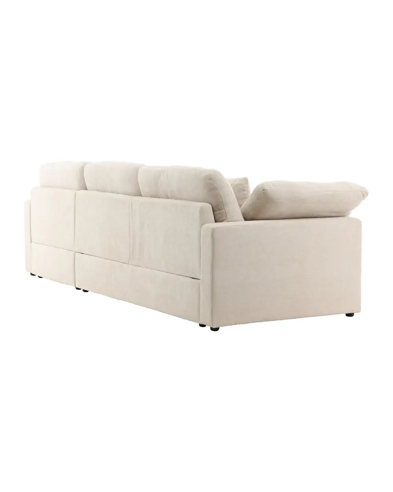 Amalfi Ecksofa mit Recamiere in Beige, Ansicht 11