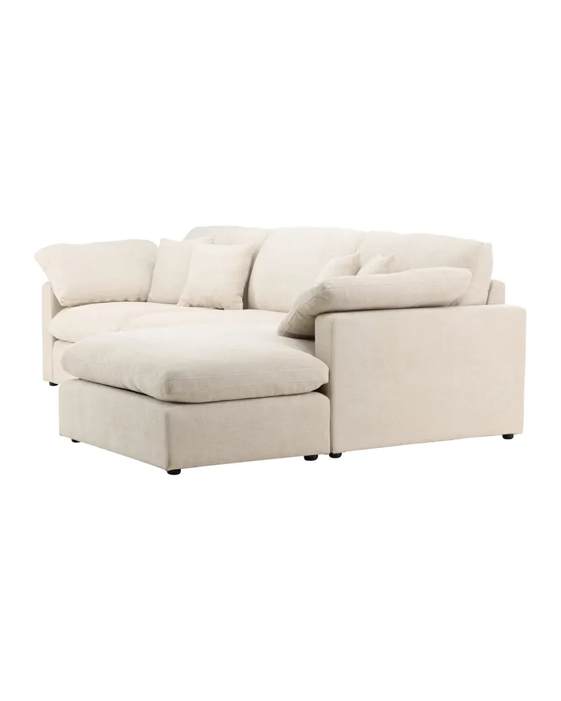 Amalfi Ecksofa mit Recamiere in Beige, Ansicht 4