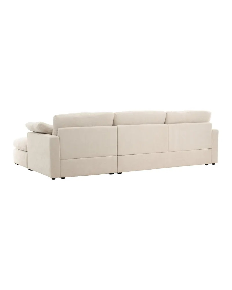 Amalfi Ecksofa mit Recamiere in Beige, Ansicht 5