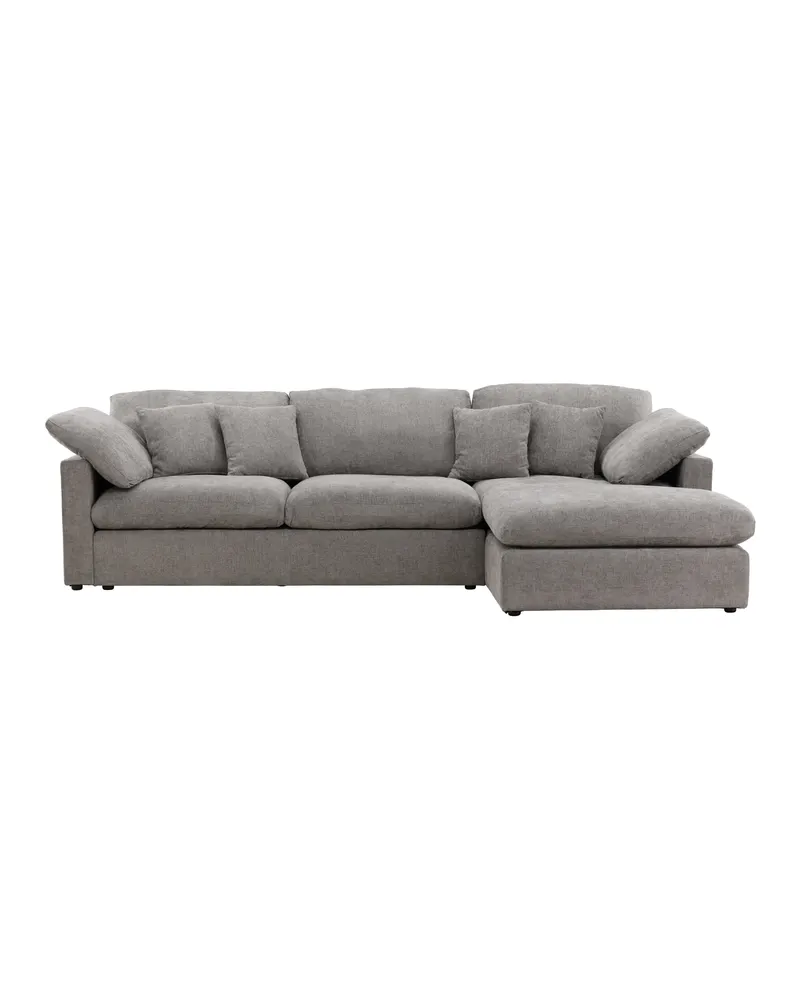 Amalfi Ecksofa mit abnehmbarem Bezug und 75 cm Sitztiefe, Sand