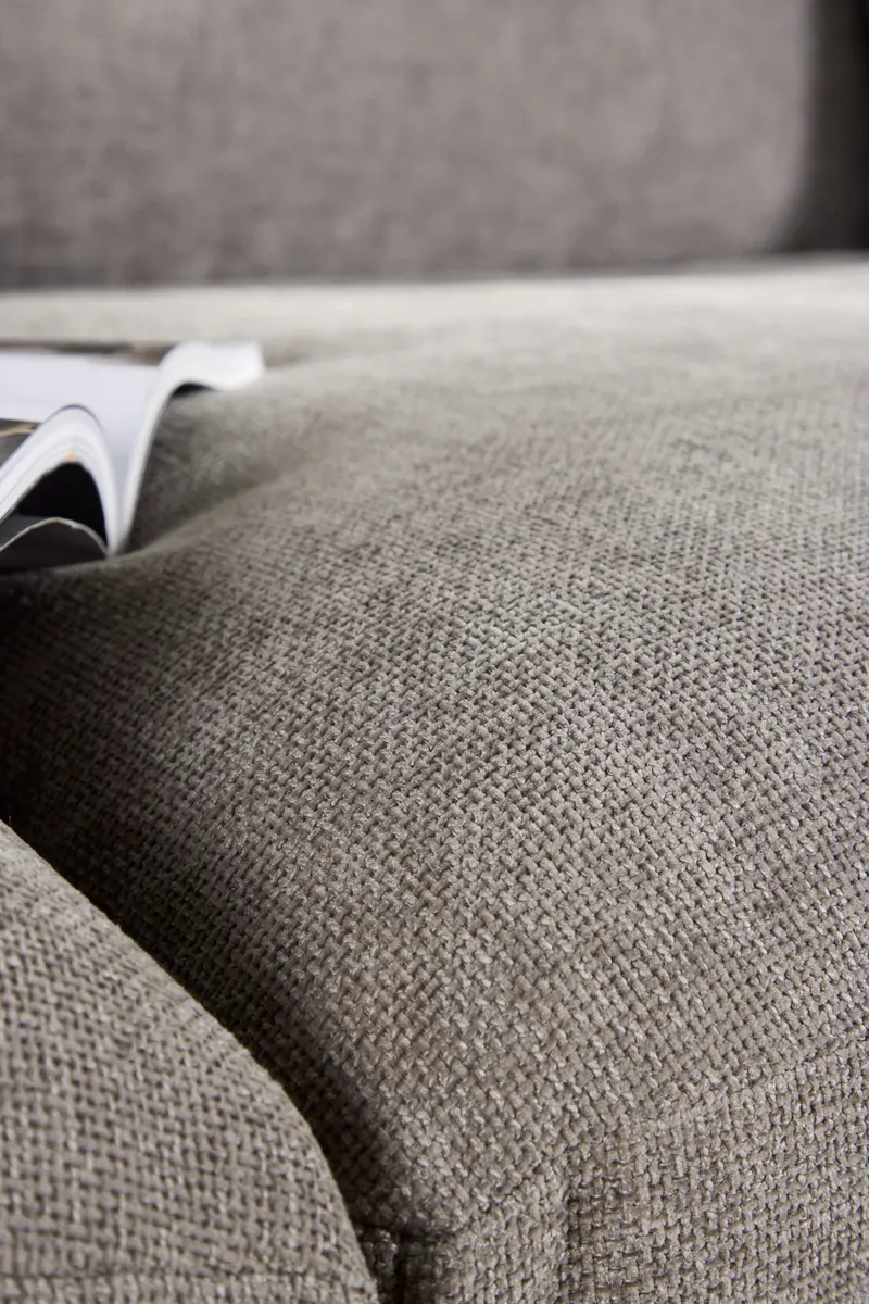 Amalfi Ecksofa mit Recamiere in Dunkelgrau, im Wohnraum, Ansicht 7
