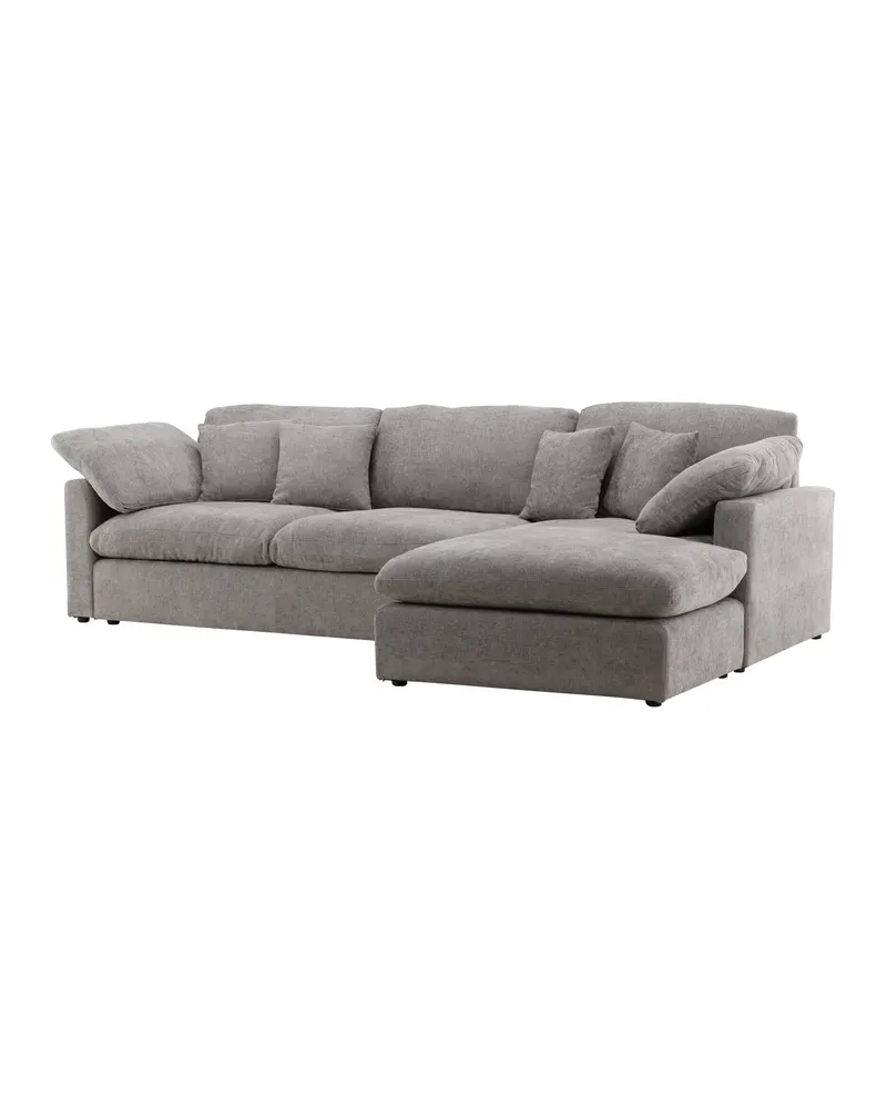 Amalfi Ecksofa mit Recamiere in Dunkelgrau, Ansicht 6