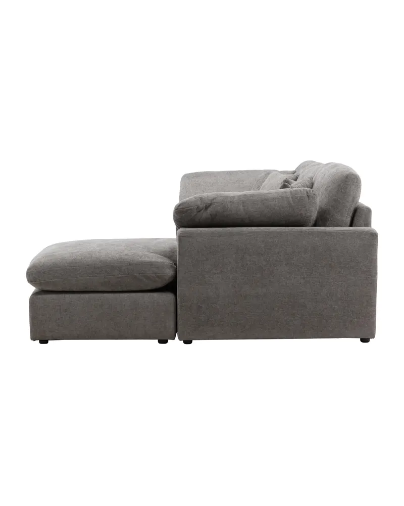 Amalfi Ecksofa mit Recamiere in Dunkelgrau, Ansicht 7