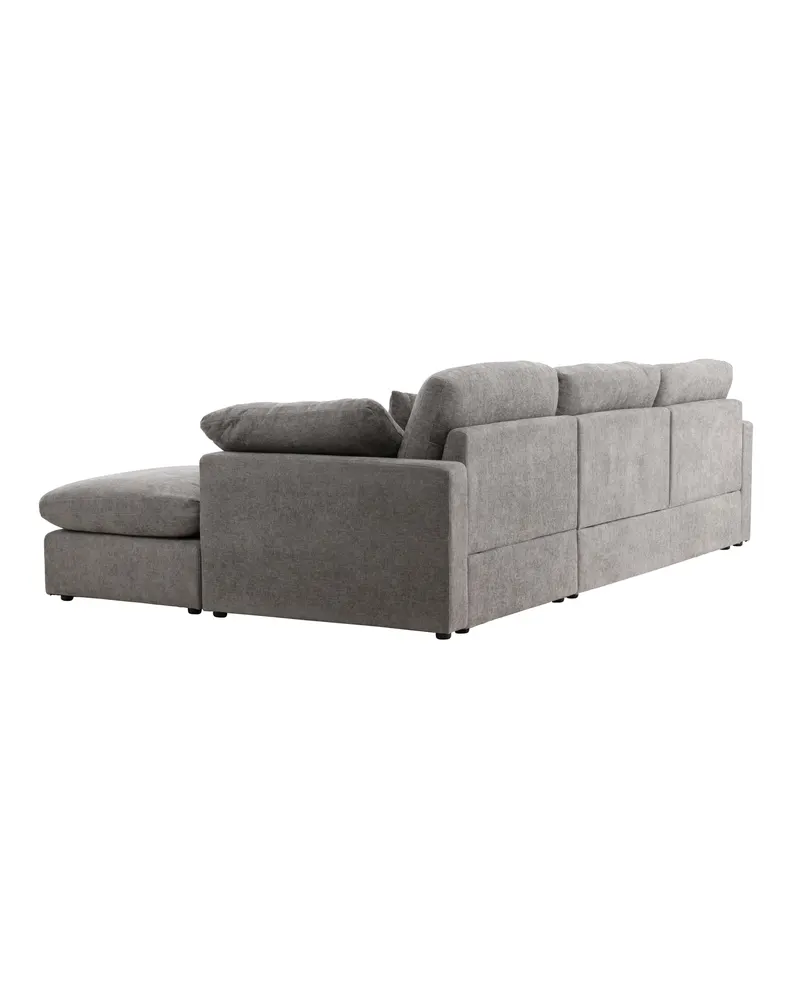 Amalfi Ecksofa mit Recamiere in Dunkelgrau, Ansicht 8