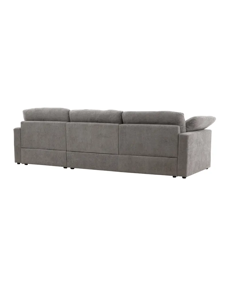 Amalfi Ecksofa mit Recamiere in Dunkelgrau, Ansicht 10