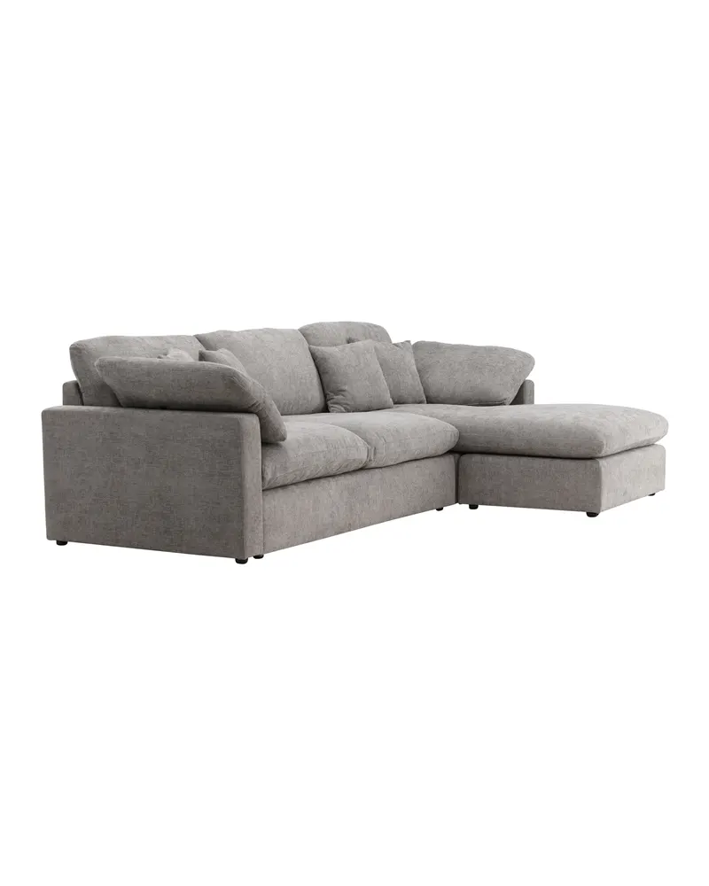 Amalfi Ecksofa mit Recamiere in Dunkelgrau, Ansicht 2