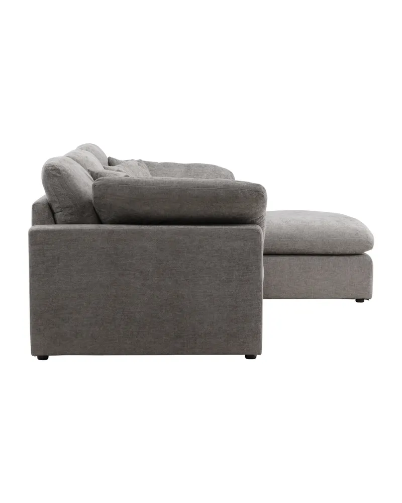 Amalfi Ecksofa mit Recamiere in Dunkelgrau, Ansicht 3