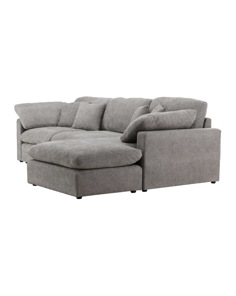 Amalfi Ecksofa mit Recamiere in Dunkelgrau, Ansicht 4