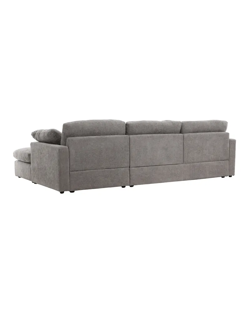 Amalfi Ecksofa mit Recamiere in Dunkelgrau, Ansicht 5