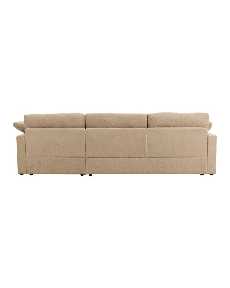 Amalfi Ecksofa mit Recamiere in Sand, Ansicht 7