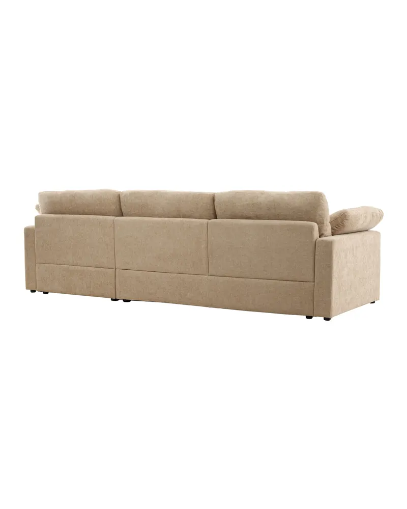Amalfi Ecksofa mit Recamiere in Sand, Ansicht 8