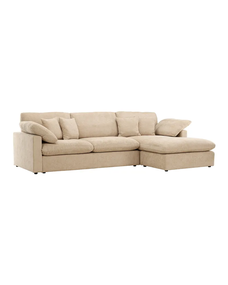Amalfi Ecksofa mit Recamiere in Sand, Ansicht 12