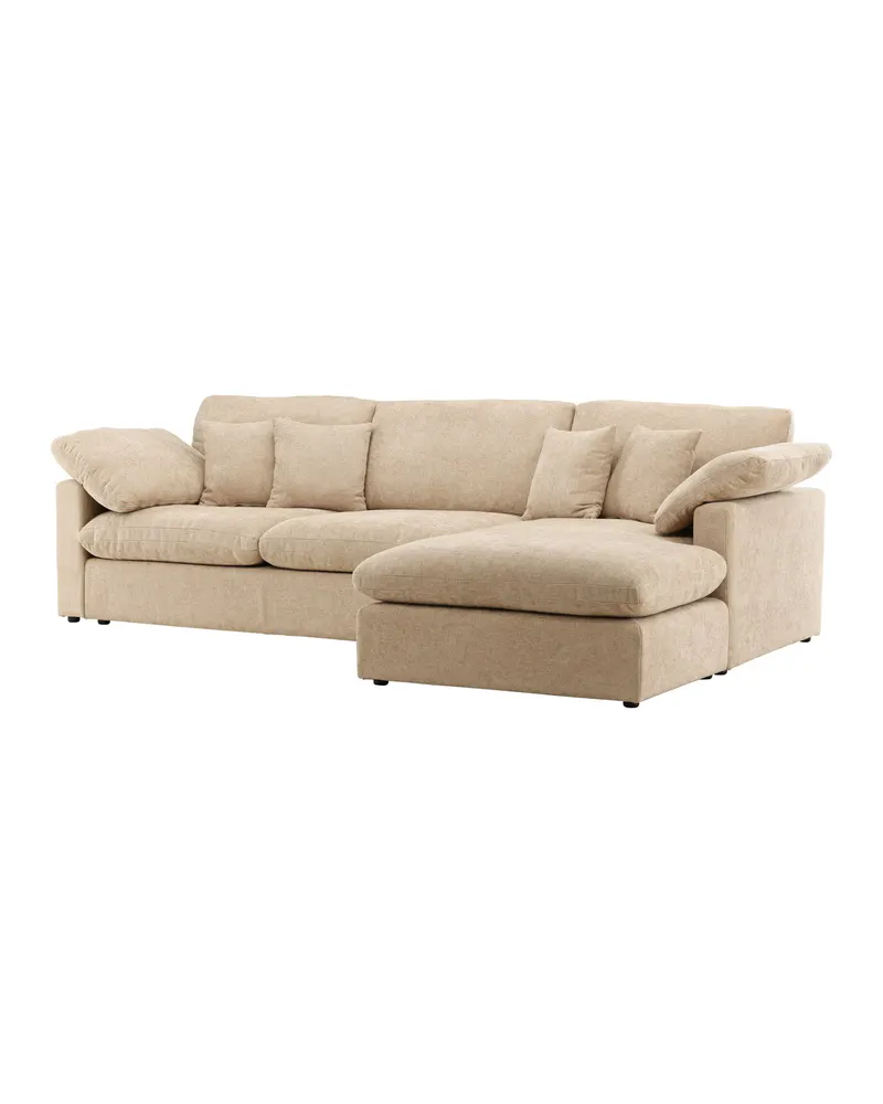 Amalfi Ecksofa mit Recamiere in Sand, Ansicht 2
