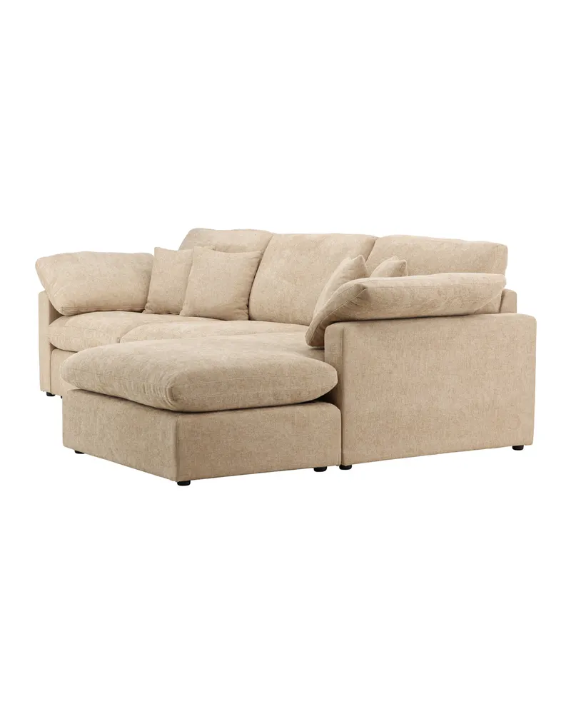Amalfi Ecksofa mit Recamiere in Sand, Ansicht 3