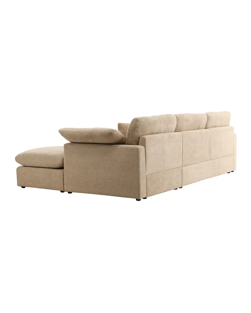 Amalfi Ecksofa mit Recamiere in Sand, Ansicht 5