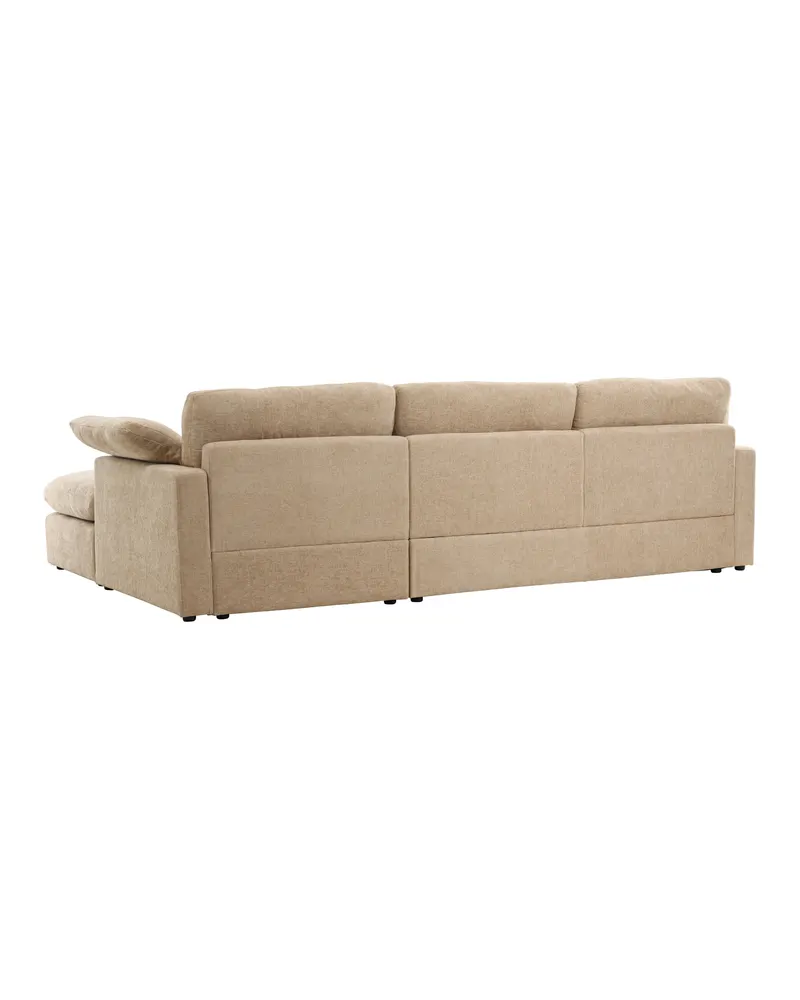 Amalfi Ecksofa mit Recamiere in Sand, Ansicht 6