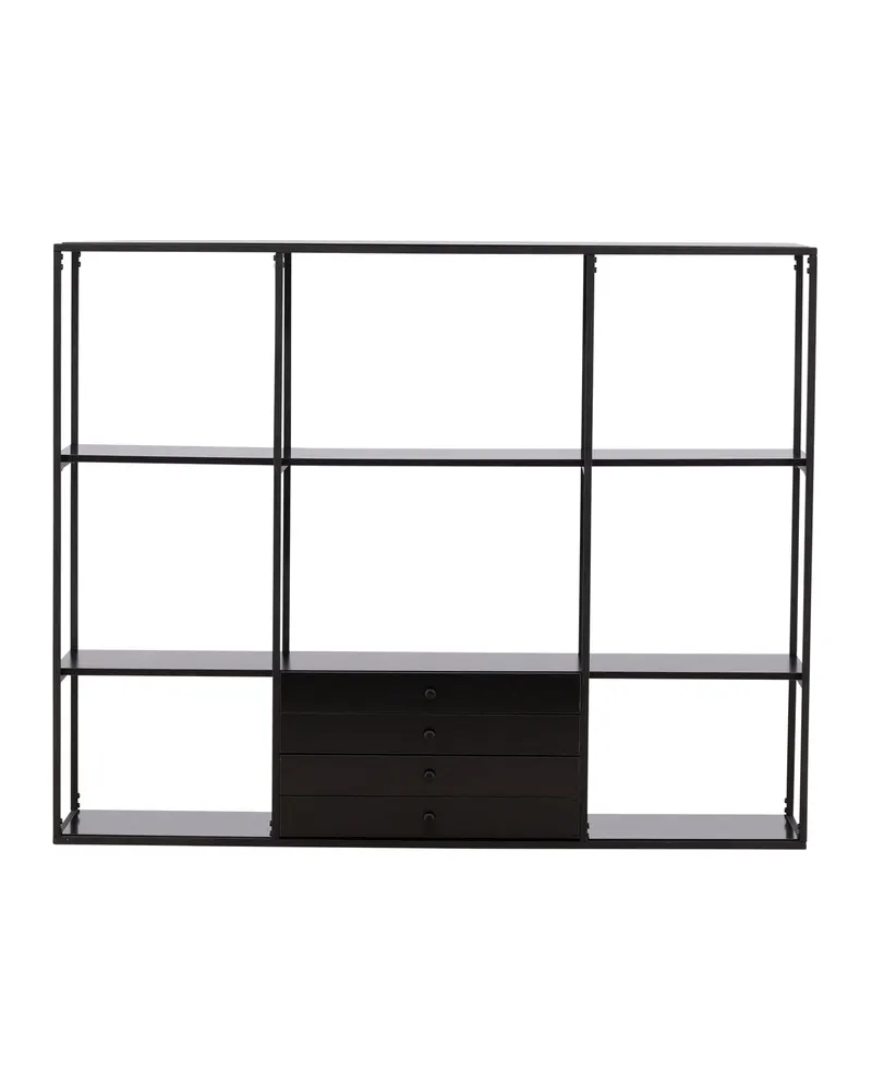 Amarillo offenes Sideboard in Schwarz, 150 cm breit