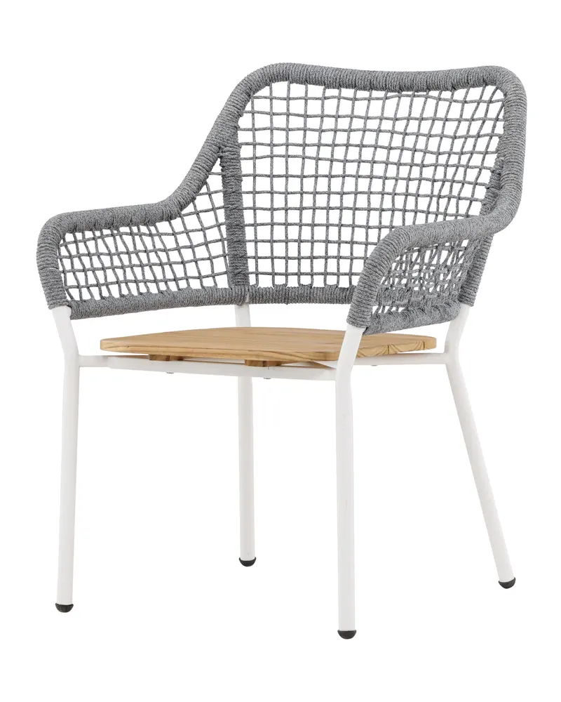 Amora Gartensessel mit Seillehne und Teak-Sitz, Ansicht 7