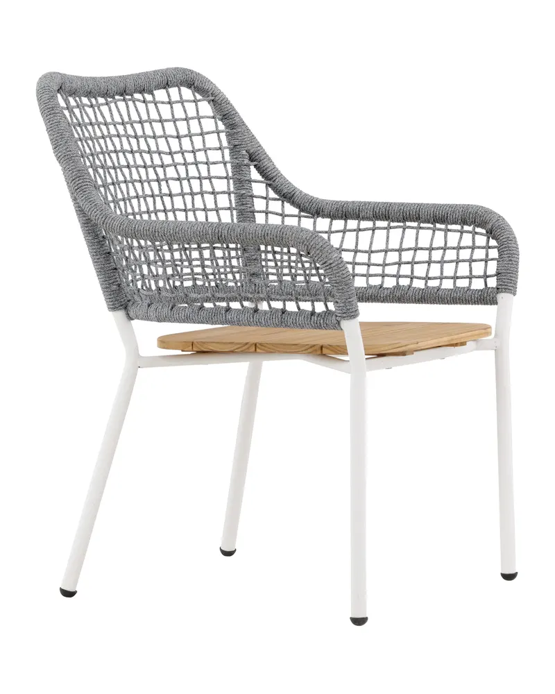 Amora Gartensessel mit Seillehne und Teak-Sitz, Ansicht 3
