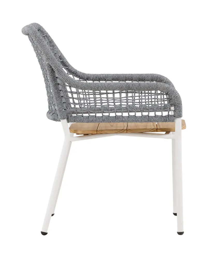 Amora Gartensessel mit Seillehne und Teak-Sitz, Ansicht 4