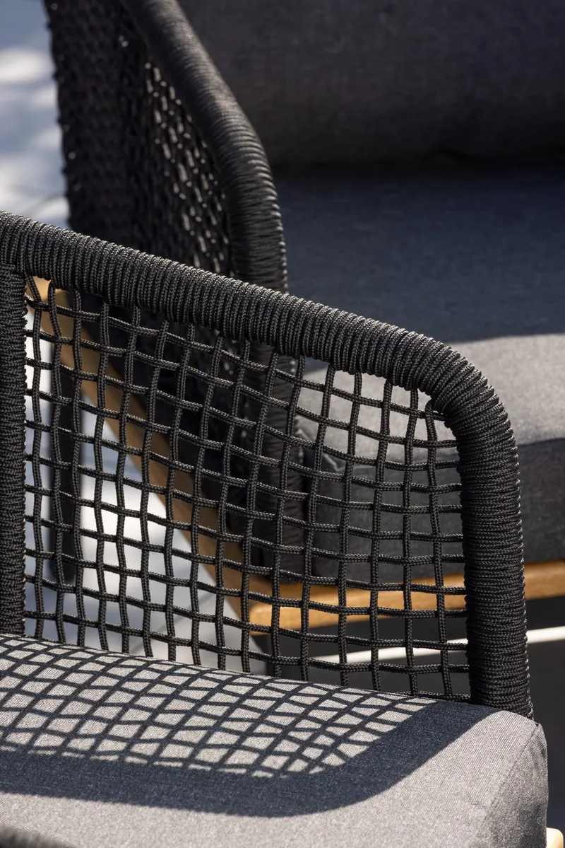 Andorra Gartenlounge mit Sofa, zwei Sesseln und Couchtisch, im Wohnraum, Ansicht 6