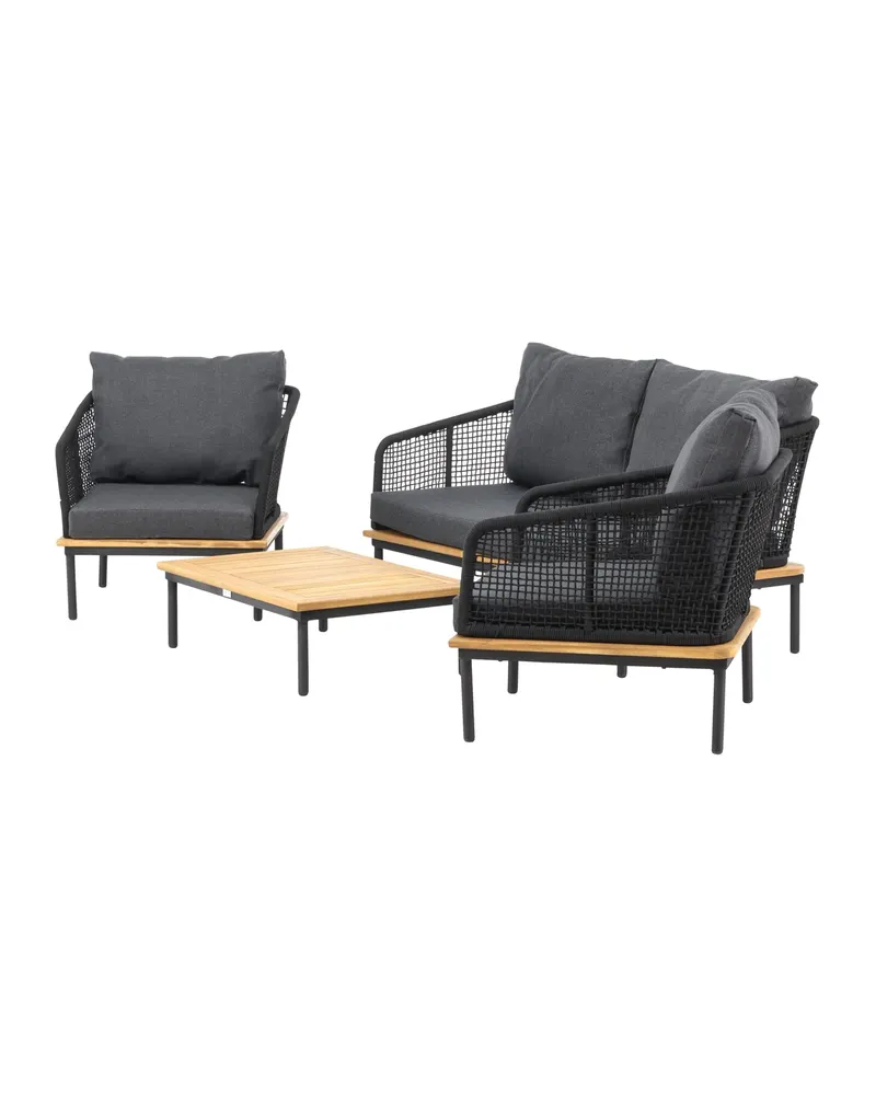 Andorra Gartenlounge mit Sofa, zwei Sesseln und Couchtisch, Ansicht 7