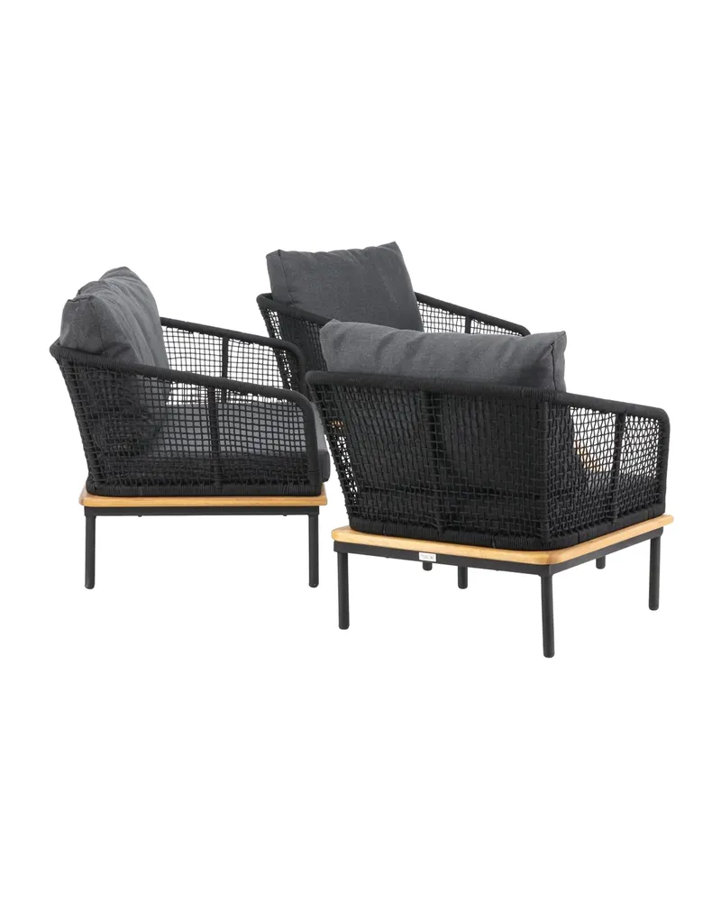 Andorra Gartenlounge mit Sofa, zwei Sesseln und Couchtisch, Ansicht 4