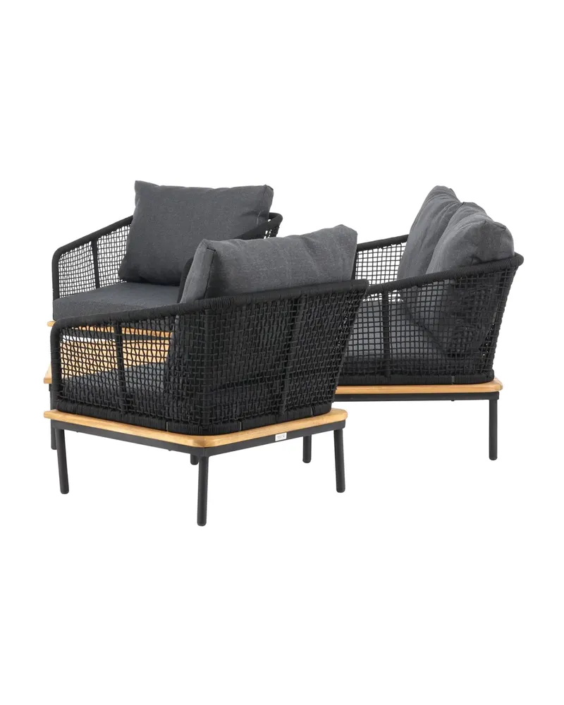Andorra Gartenlounge mit Sofa, zwei Sesseln und Couchtisch, Ansicht 5