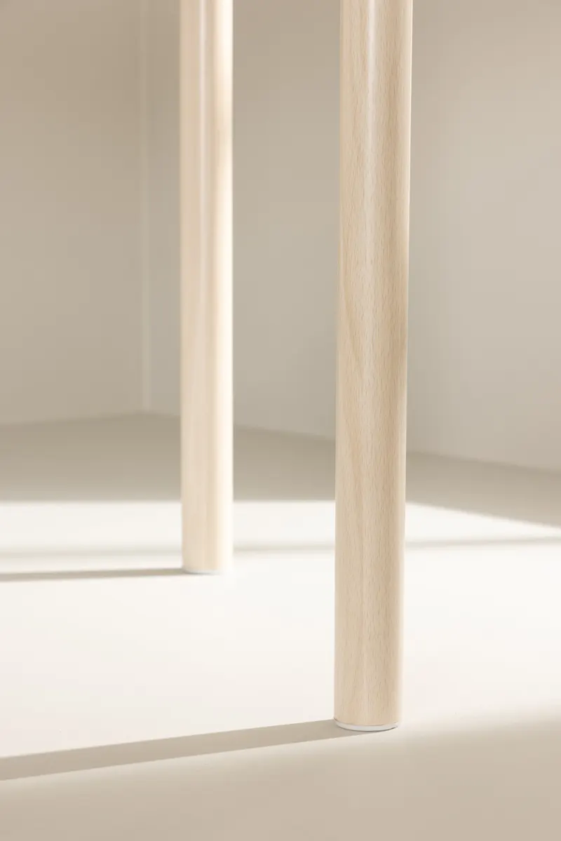 Andy ovaler Esstisch 180 × 90 cm in Whitewash, im Wohnraum, Ansicht 3
