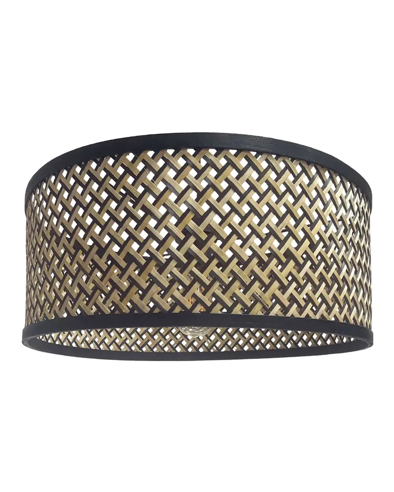 Anne-Curve Bogenlampe mit Bambusschirm und E27-Fassung in Schwarz, Ansicht 16
