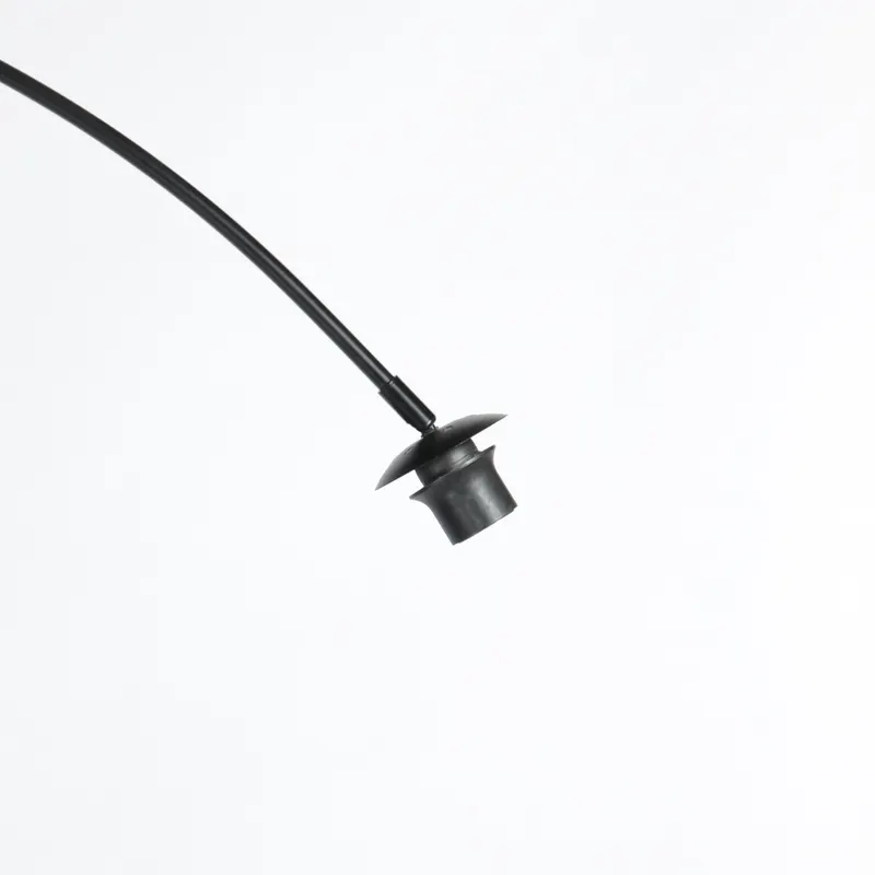 Anne-Curve Bogenlampe mit Bambusschirm und E27-Fassung in Schwarz, Ansicht 5
