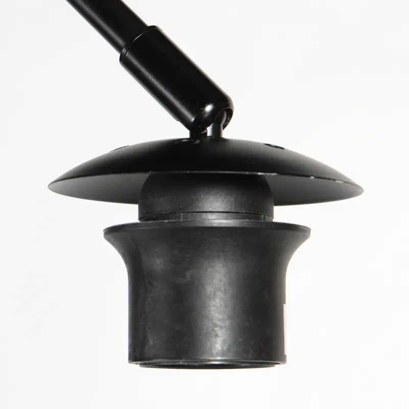 Anne-Curve Bogenlampe mit weißem Schirm in Schwarz, Ansicht 15
