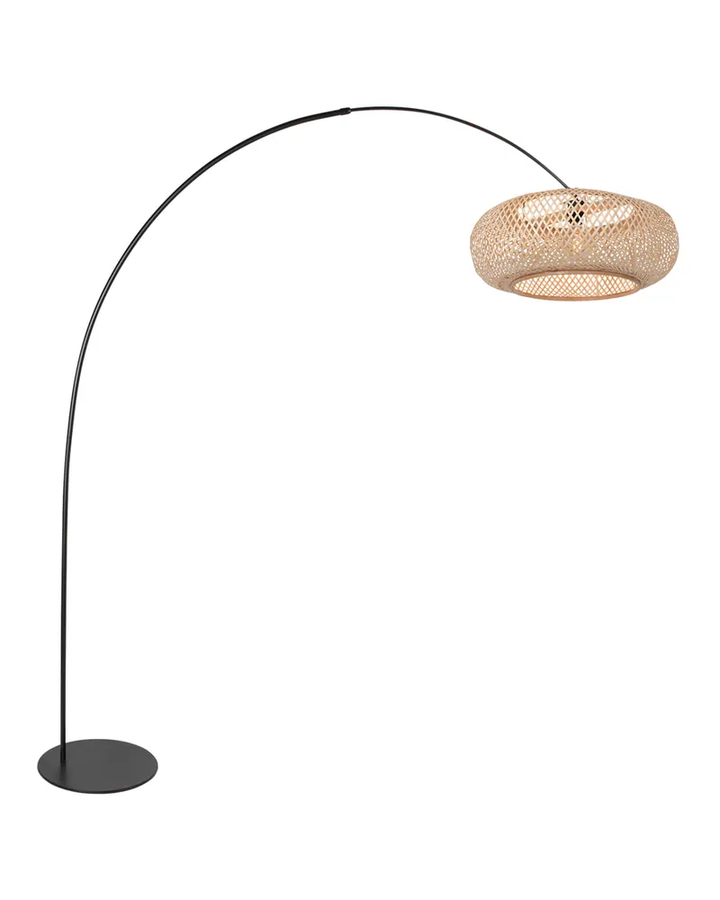 Anne-Curve Bogenlampe in Natur und Schwarz