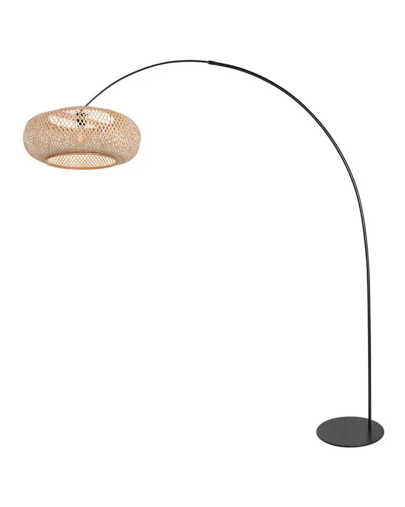 Anne-Curve Bogenlampe in Natur und Schwarz in Naturfarben, Ansicht 3