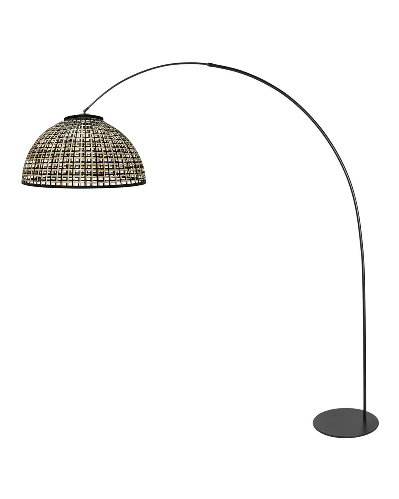 Anne-Curve Bogenlampe in Naturfarben und Schwarz in Naturfarben, Ansicht 3