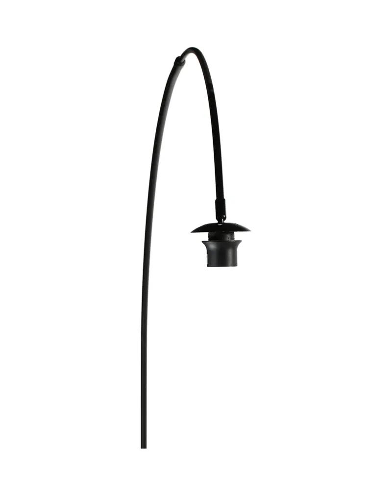 Anne-Curve Bogenlampe mit Textilschirm in Schwarz, Ansicht 10