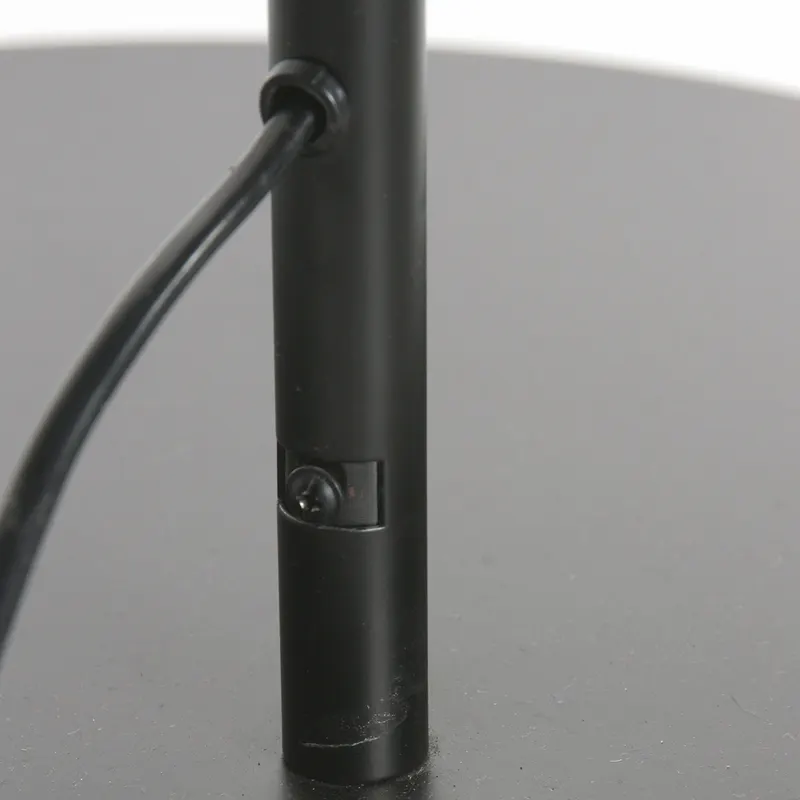 Anne-Curve Stehlampe mit naturfarbenem Schirm in Naturfarben, Schwarz, Ansicht 8