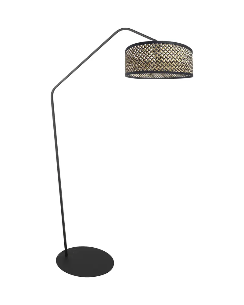 Anne-ZigZag Stehlampe mit Bambuselementen