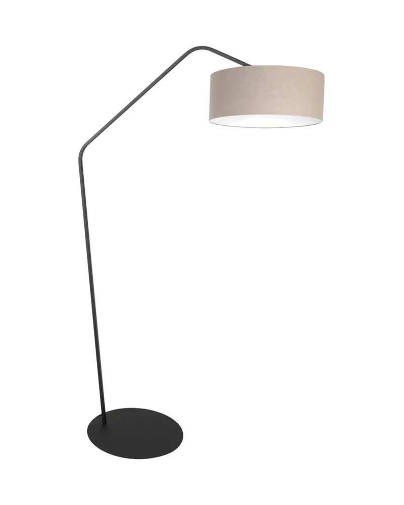 Anne-ZigZag Stehlampe mit E27-Fassung in Grau und Schwarz, Grau, Schwarz
