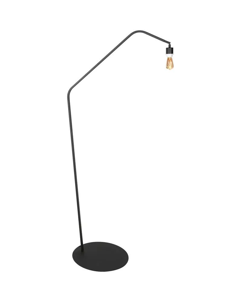 Anne-ZigZag Stehlampe mit Bambus-Lampenschirm in Naturfarben, Schwarz, Ansicht 10