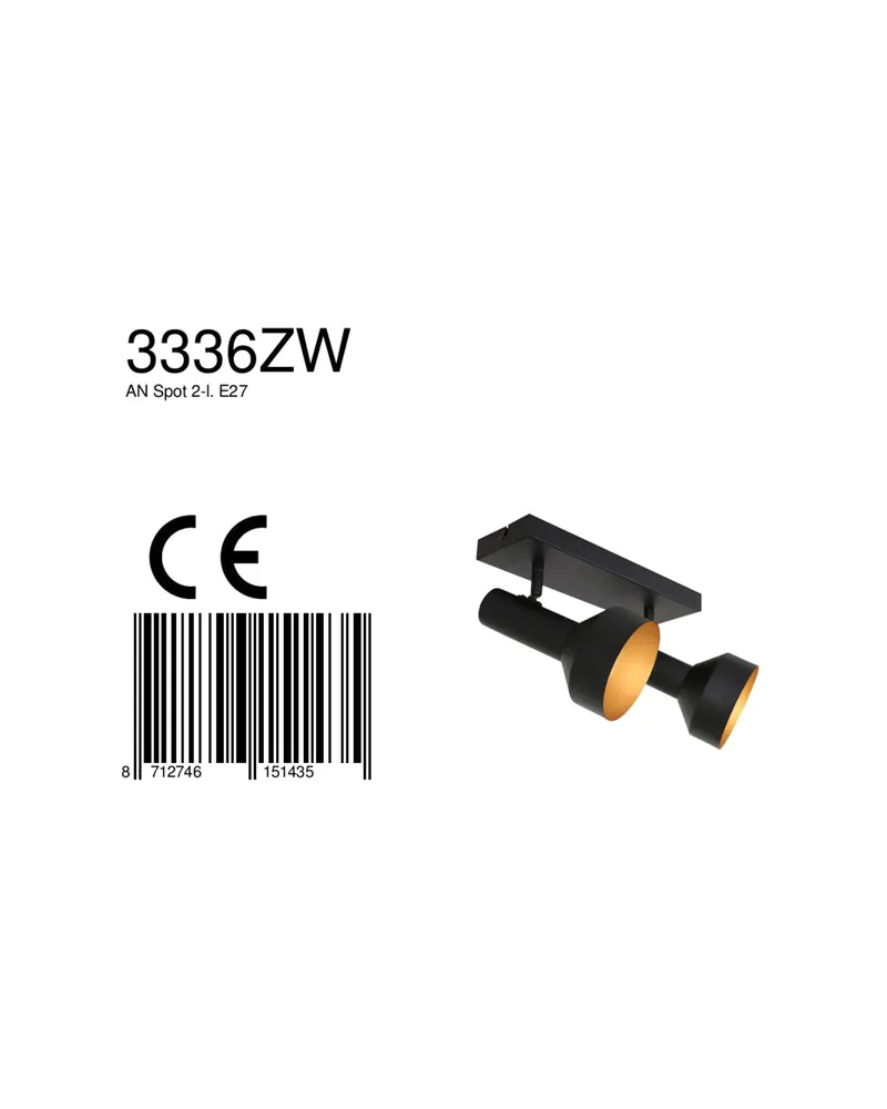 Anne Light Bundle Deckenstrahler mit zwei E27-Fassungen in Gold, Schwarz, Ansicht 16
